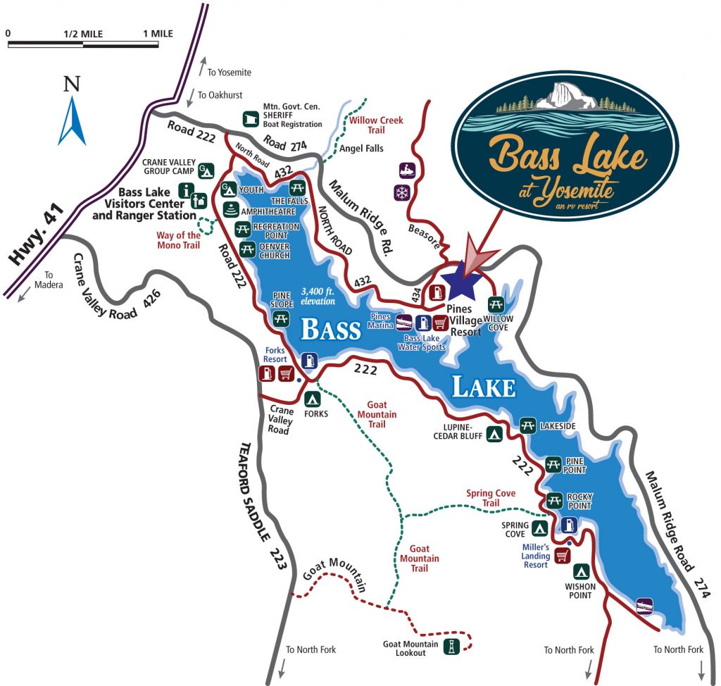 Campgrounds in California - Bass Lake
